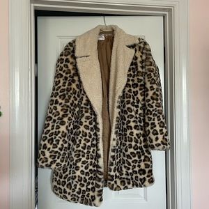 Gap cheetah fuzzy coat